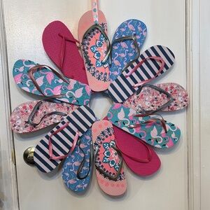 Colorful, made by hand, Flip Flop Wreath